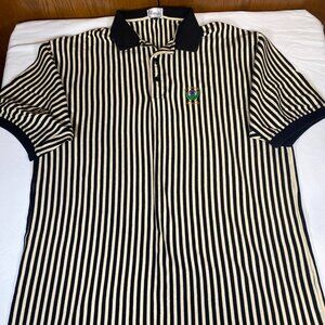 Harrods St. Andrews Scotland Striped Short Sleeve Polo Men's 2XL Black 100% Cott